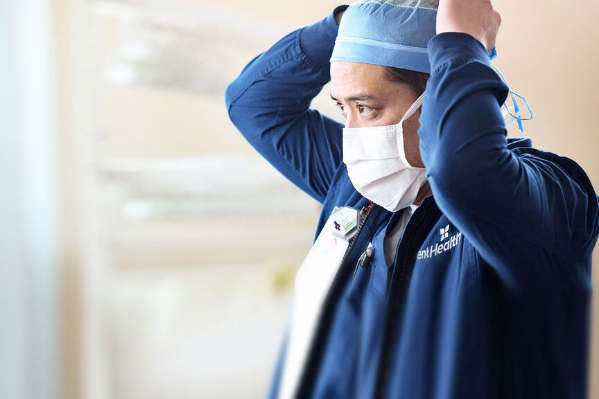 Male Nurse wearing mask